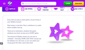 Current PlayOJO OJOplus balance and collection interface