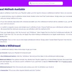 Current PlayOJO withdrawal guide or cashier withdrawal screen